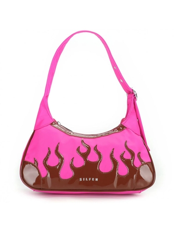 Shoulder Bag - Thora Flame - Pink Brown