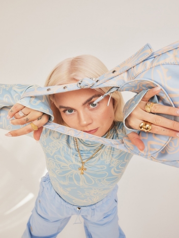 Shoulder Bag Thea - Ida Broen Collab - Blue Graffi