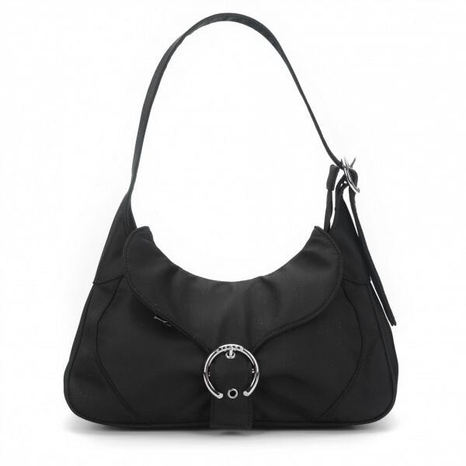 Thea Buckle - Black Shoulder Bag - Black