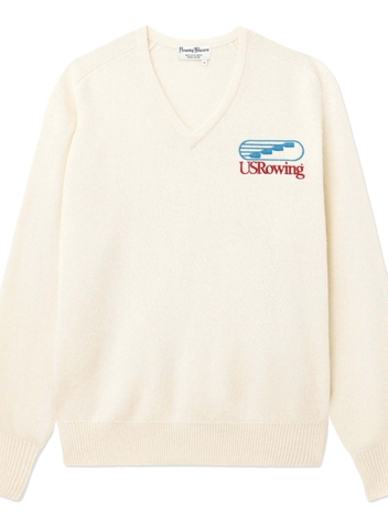 Usrowing Logo Golf Sweater - Cream