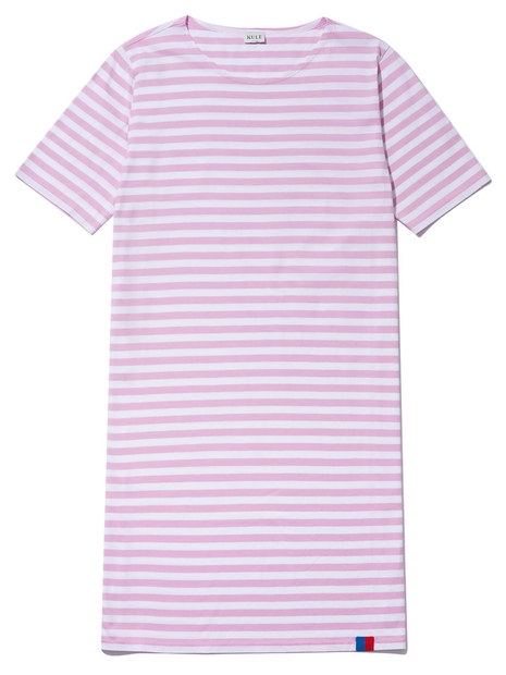 The Tee Dress - Pink/White