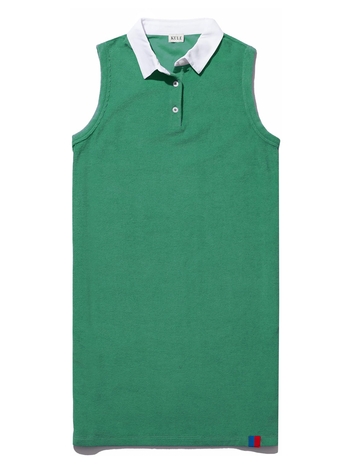The Terry Polo Dress - Green