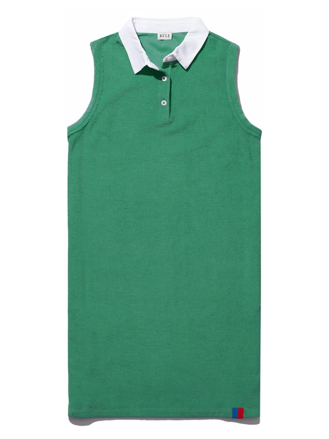 The Terry Polo Dress - Green