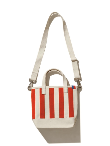 The All Over Striped Bucket - Canvas/Poppy