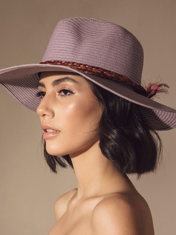 Long Brim Braid Hat