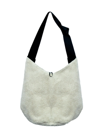 Single Strap With Knot Bag Plush Fabric