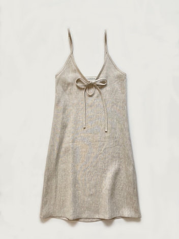 Raw Linen Slip Dress