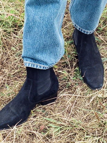 NORMANDY BOOT -- BLACK SUEDE