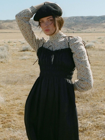 RHODA DRESS -- BLACK