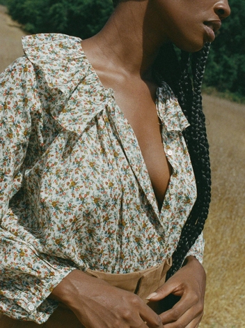 JANA TOP -- CRÈME FLEURS DAVIGNON