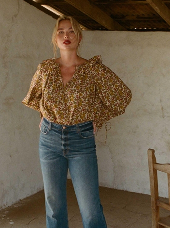 ANSEL TOP -- JENNIFER SPRING FLORAL
