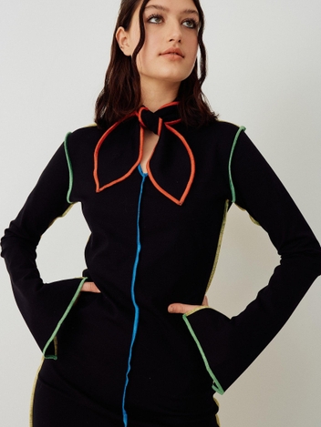 Victoria Dress Black & Multicolour