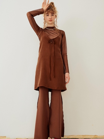 Drew Slip Dress Chocolate Brown