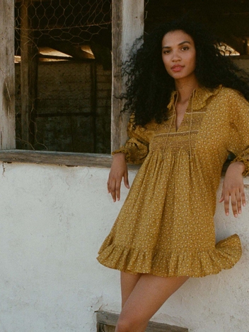CORDELIA DRESS -- SUNSOAKED FOOTHILLS FLORAL