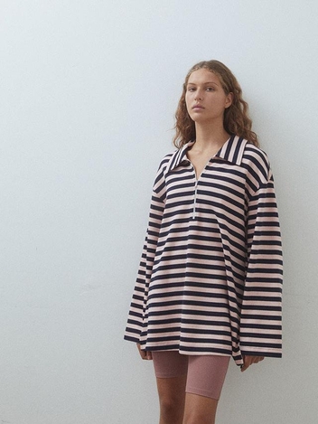 Louisa Knit in Pink/Navy