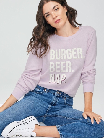 Burger Beer Nap Baggy Beach Jumper | Thistle