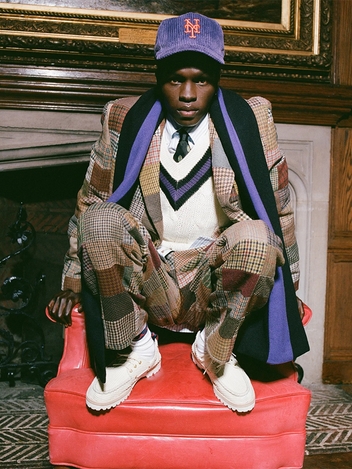 Mens Patchwork Tweed Jacket