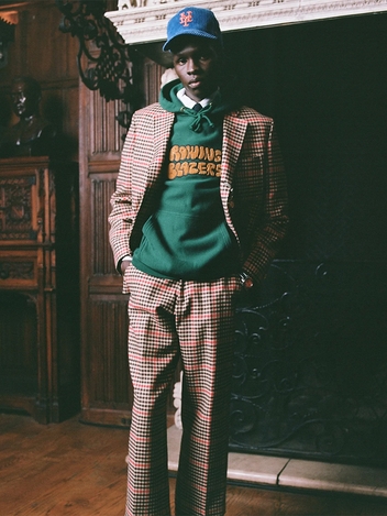 Mens Gun Check Wool Trousers