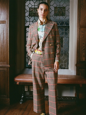 Womens Gun Check Trousers