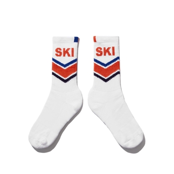 The Mens Ribbed Ski Sock - White