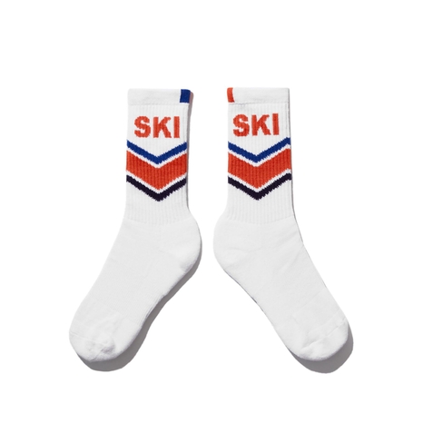 The Mens Ribbed Ski Sock - White