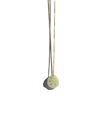 seree x MáLa Project - Lotus root jade pendant necklace