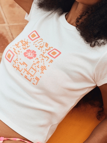 The Hibiscus QR Fitted Tee