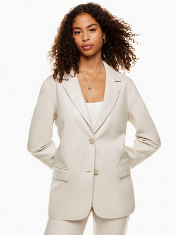 Memories Blazer (Single-Breasted Vegan Leather Bla