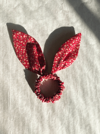 Floral Bow-Tie Bunni Scrunchie