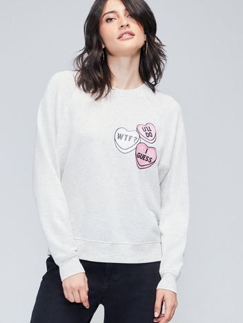 Candy Hearts Sommers Sweatshirt | Pearl Grey