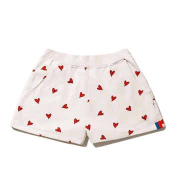 The All Over Heart Shorts - Cream