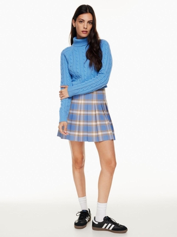 Olive Mini Pleated Skirt (Pleated Mini Skirt)