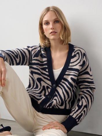 Cashmere Luxe Wave Cardigan
