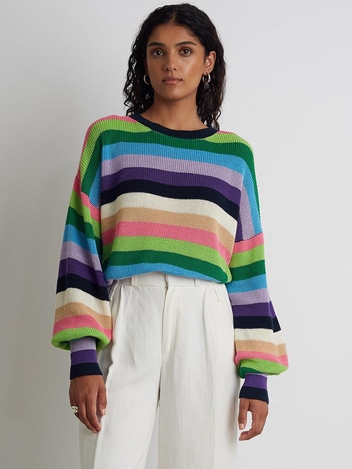 LAYLA STRIPE SWEATER | MULTI STRIPE