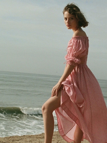 ISCHIA DRESS -- COSMOS HILLSIDE BLOOM