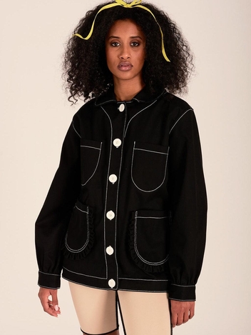 Work Jacket Black Twill