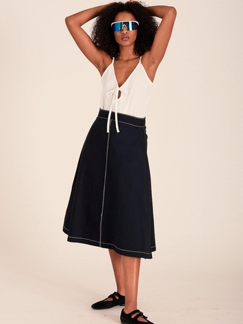 Winnie Skirt Navy Twill