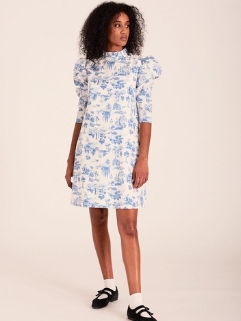 Luella Dress Blue Toile De Jouy