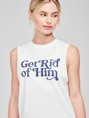 Get Rid Of Him Riley Tank | Clean White