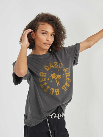 Better Daze Ahead Palm Black Boyfriend Tee