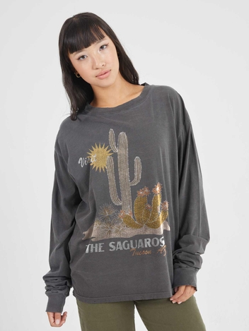 Saguaros Black Boyfriend Long Sleeve