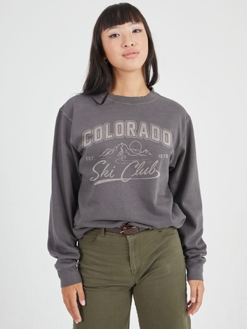 Colorado Ski Club Black Pullover Sweatshirt