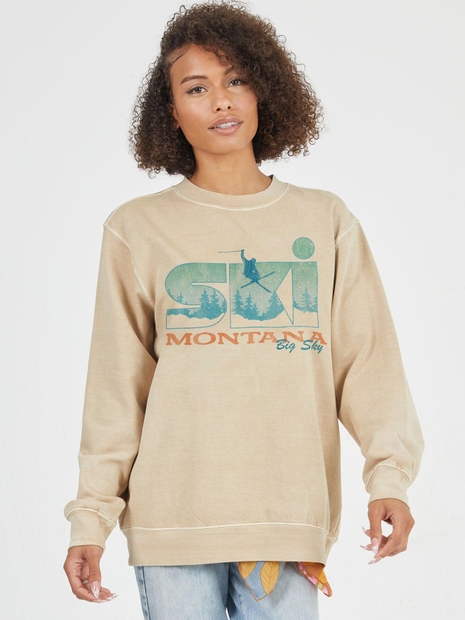 Ski Montana Sand Pullover Sweatshirt