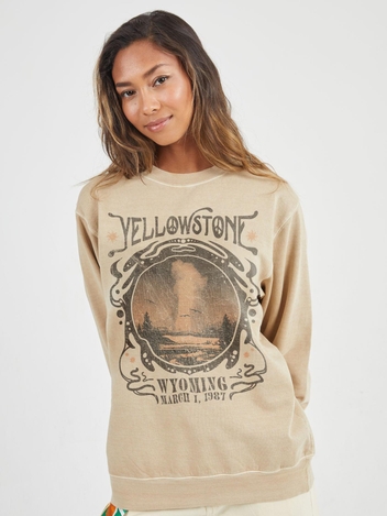 Yellowstone Tour Sand Pullover Sweatshirt