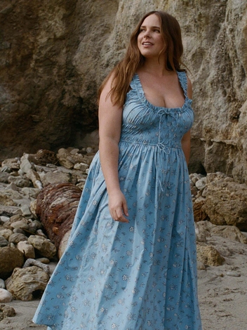 EMMARETTA DRESS -- SKY BOUTON DE ROSE