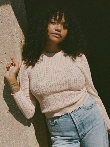 SOFINA PULLOVER -- SEASHELL PINK