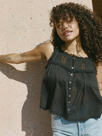 FIDELLA TOP -- BLACK