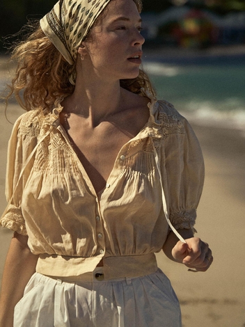 AGATHA TOP -- PEACH BLOSSOM