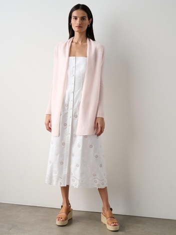 Essential Cashmere Trapeze Cardigan Pink Sand