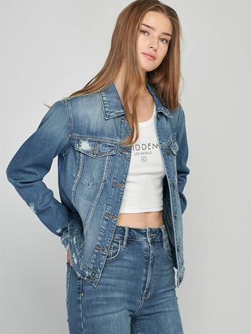 Rebel P/ Medium Wash Classic Fitted Jacket